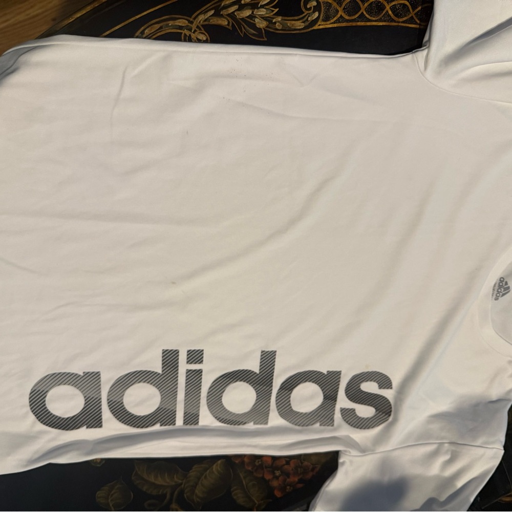 Adidas White Tee with Bold Logo and Shorts - Picture 5 of 8